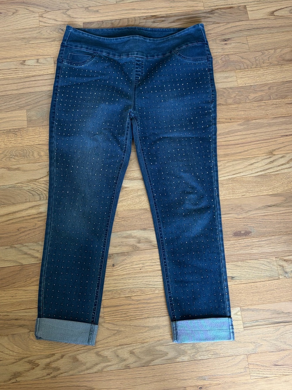 Patchington Pull On Jeggings Rhinestone Cuffed 14